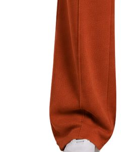 Manufacturer Customized Womens Rust Orange <b>Wide</b> <b>Leg</b> Sweatpants High Waist Loose Fit <b>Lounge</b> Jogger <b>Pants</b> Casual Daily Wear Style - Product Image 3