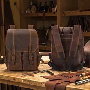 Mochila de Cuero Genuino Personalizada al por Mayor, Bolso para Portátil de Piel de Vaca Vintage para Hombre, Mochila de Viaje de Gran Capacidad Co LBK-0128 - Product Image 6