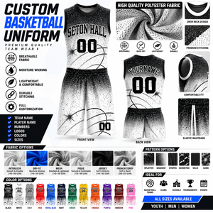 Unisex Basketball Uniform Set Customizable Quick Dry Breathable Polyester Jersey Shorts Team Custom Logo Sublimated Print - Product Image 2