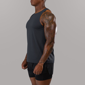 Cotton Tank Tops Gym Exercise Fitness Sports <b>Vest</b> with Wide Shoulder Round Neck Sleeveless Shirt Casual Wear Tank Tops - Product Image 2
