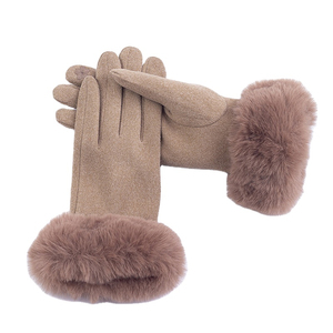 Custom Women's Wool Cuff Winter <b>Gloves</b> | <b>Touchscreen</b> Casual Warm Knit Cuff <b>Gloves</b> | Thermal Cold Weather Fashion OEM ODM - Product Image 5