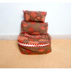 Nueva llegada al por mayor: Set de neceser de algodón puro hecho a mano con estampado de bloques para viaje, bolsa de maquillaje y neceser de tela para coser. - Product Image 2