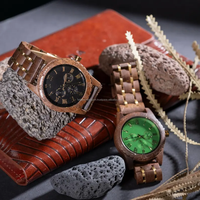 Reloj de Pulsera para Hombre, Personalizado con Grabado, Diseño Clásico Art Deco, Imitación Antigua, Hecho a Mano, Color Madera Natural, Cuarzo, Acero, Resistente al Agua