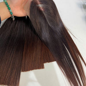 Cheveux humains de qualité supérieure, super double trame, couleur brune, pour la fabrication de perruques avec closure, qualité vietnamienne, très demandés - Product Image 3