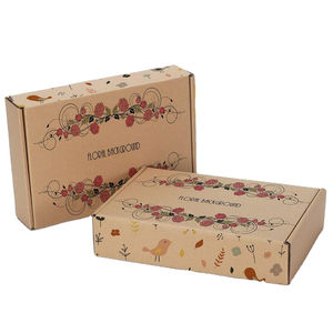 Boîtes d'expédition pliantes en carton ondulé brun avec finition brillante/mate, doublure en éponge, emballage écologique pour petits colis - Product Image 1