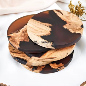 Resin Handmade Premium <b>Coasters</b> Set 4X4 Inches Square Luxury <b>Drink</b> <b>Coasters</b> for Hotels Cafes Tradebyd (Custom Colors Available) - Product Image 4