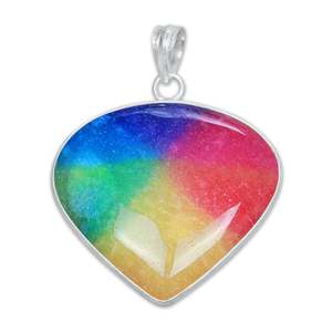 พลอยควอตซ์สีรุ้ง เงินแท้ รูปทรงหลากหลาย คุณภาพสูง หินหลากสี เครื่องประดับสวยงาม ทันสมัย ของขวัญคริสเตียน ขายส่ง - Product Image 2