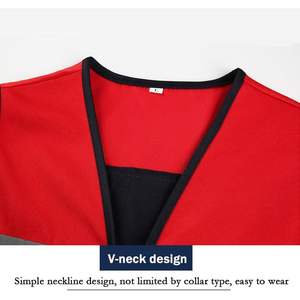 เสื้อกั๊กนิรภัย2025ทัศนวิสัยมองเห็นได้สูงมี4ช่องและแถบสะท้อนแสงด้านหน้ามีซิปบล็อกสีไฟ LED - Product Image 5