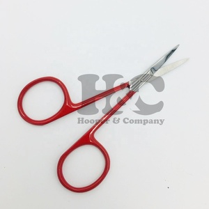 Ciseaux à ongles à cuticules en acier inoxydable rouge de nouveau style avec utilisation de soins personnels à pointe pointue Logo personnalisé offert durable - Product Image 1