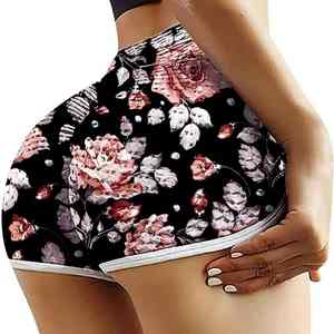 Pantalones Cortos Casuales para Mujer, Diseño Colorido con Estampado de Arte por Sublimación, Cintura Elástica, Estética Moderna, Creativos y a la Moda - Product Image 3