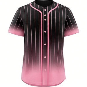 Wholesale Custom V-Neck Unisex Baseball Softball Jersey Breathable 100% <b>Polyester</b> Hot Selling Embroidered <b>Shirts</b> Baseball Jersey - Product Image 5