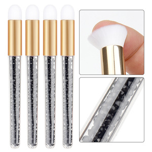 Soft Multicolor Lash Shampoo <b>Brush</b> Diamond Crystal Handle Eyelash Washing Cleansing <b>Brush</b> Beauty Tool - Product Image 5