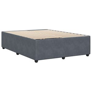 Estructura de cama de terciopelo de color gris oscuro sin colchón-Producto envuelto - Product Image 6