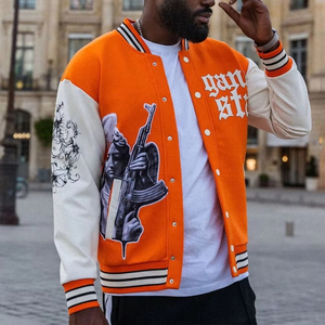 Chaqueta Varsity Premium Estilo Letterman, Chaqueta de Béisbol de Manga Larga de Poliéster para Hombre a Precio de Fábrica - Product Image 3