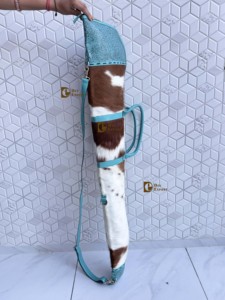 Nuevo Bolso de Hombro Elegante de Cuero con Piel de Vaca y Cuero Repujado Turquesa 2026 para Unisex - Product Image 5