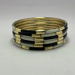 Handforge Vintage <b>Gold</b> Plated Brass Wedding <b>Bangles</b> Unisex Jewelry From Uttar Pradesh - Product Image 1
