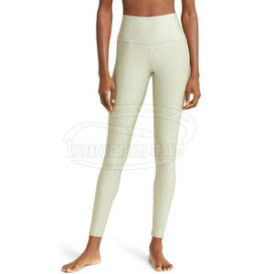 Leggings de yoga fitness taille moyenne personnalisés de haute qualité pour femmes pantalons imprimés de course à pied respirants poches avec logo taille XL pour décontracté - Product Image 2