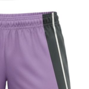Pantalones Cortos de Netball Sublimados Unisex en Gris Lavanda, Ropa Deportiva de Poliéster Ligera con Paneles Laterales para Entrenamiento y Partidos - Product Image 4