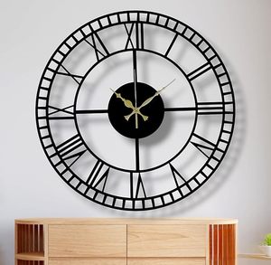 Reloj de Pared Moderno de Metal con Diseño de Naturaleza Muerta, Elegante Movimiento de Cuarzo Analógico para Sala de Estar, Dormitorio, Oficina, Cocina, Estilo Antiguo - Product Image 2