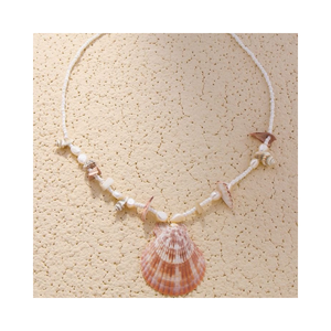 สร้อยคอเปลือกหอยธรรมชาติทำมือจากเวียดนาม เครื่องประดับชายหาดสไตล์โบฮีเมียน จี้เปลือกหอย เครื่องประดับแฟชั่นฤดูร้อน ขายส่ง - Product Image 5
