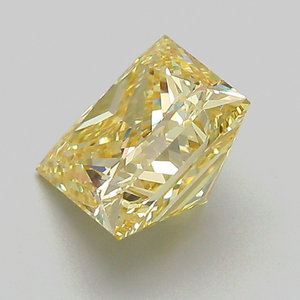 Exquise pierre précieuse jaune de 1 carat, taille princesse, à brillance symétrique et clarté de couleur intense exceptionnelle - Product Image 3