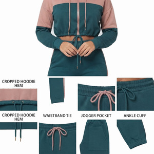 Servicio OEM, Conjunto Deportivo Corto para Mujer, Logotipo Personalizado, Felpa Suave, Cintura Elástica, Ropa Deportiva Elegante, Fabricantes - Product Image 3