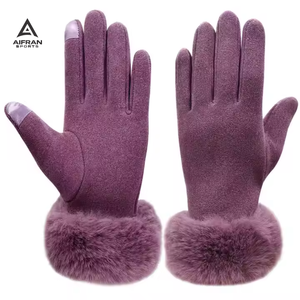 Guantes de Invierno de Terciopelo para Mujer AIFRAN, Guantes Térmicos con Forro Polar, Resistentes al Viento, con Pantalla Táctil, Logotipo Personalizado, Venta al Por Mayor - Product Image 3
