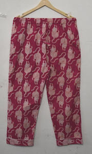 Conjunto de Pijama de Algodón Puro Tejido con Estampado Bagru Rosa, Hecho a Mano, de Secado Rápido, Elegante y Transpirable para Mujer - Product Image 6