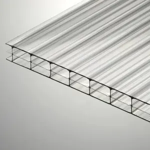 Light Weight Uv Coated 20mm Multiwall Polycarbonate Roofing X Structure Hollow Sheet