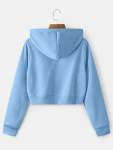 Custom <b>Women</b> Waffle Knit Hoodie Soft Cotton Blend Pullover Long Sleeve Casual Comfortable Sweatshirt Everyday Fashion Wear - Product Image 2