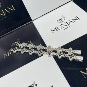 IGI Certified VVS Moissanite <b>Bracelets</b> & <b>Bangles</b> Custom Flower Iced Out 925 Sterling <b>Silver</b> Rose Gold Plated Hip Hop For Unisex - Product Image 3