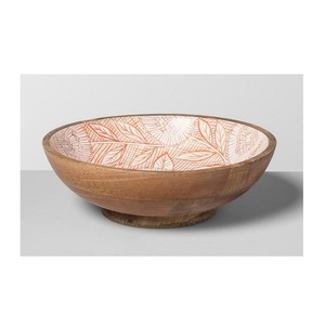 Bol de service en bois avec plusieurs couleurs émail finition Design bol de rangement bol en bois coloré Table à manger décorative - Product Image 4