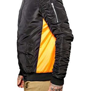 Veste bomber de pilote pour homme automne-hiver, nouvelle couleur unie, veste de moto américaine, veste pour homme grande taille - Product Image 4