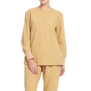 Nouvelle vente coton Polyester mélange à manches courtes femmes femmes col en v col gommage hôpital médical soins infirmiers costume uniformes 2026 - Product Image 2