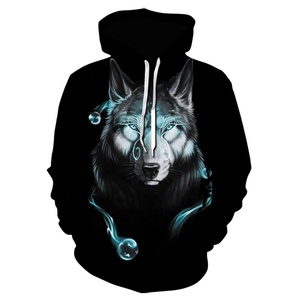 Sweat à capuche décontracté pour homme 2026 Brand Wolf, motif camouflage animal 3D sublimé, doublure polaire 100% coton, manches longues, hiver - Product Image 2
