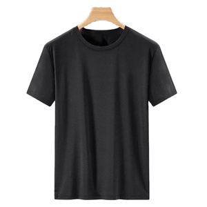 T-shirts en jersey à col rond avec logo sur le devant pour hommes, 100% coton, manches courtes, coupe classique, écologiques, décontractés, unisexes, 180g - Product Image 6