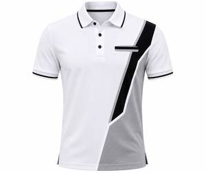 เสื้อโปโลผ้าฝ้ายพรีเมียมสั่งทำพิเศษสำหรับผู้ชาย แขนสั้น เสื้อยืดโปโลสำหรับตีกอล์ฟ ผู้ผลิต OEM ODM ขายส่ง - Product Image 3