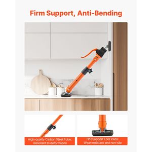 ชุดค้ำยันเหล็กแบบยืดหดได้ 2 ชิ้น ขนาด 25.4-45.3 นิ้ว รองรับน้ำหนักได้ 220 ปอนด์ ระบบมือที่สามแบบปรับได้ สำหรับตู้ - Product Image 6