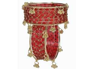 Highest Selling Viral Trendy Multicolor Golden Kashmiri Jhumki <b>Bangles</b> <b>Set</b> Bridal Wedding Party Wear Premium Wholesale Price - Product Image 2