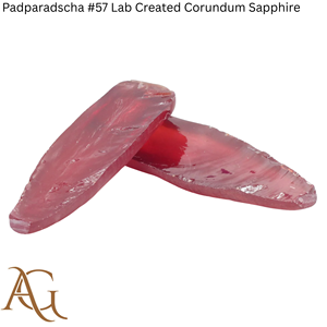 Padparadscha # 57 Esferas de Corindón y Zafiro Creadas en Laboratorio, Gema Sintética de Fusión por Llama, Simulada, para Corte y Lapidación - Product Image 1