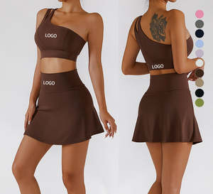 Gym Fitness Yoga Set Women Elastic <b>Waist</b> Sports <b>Leggings</b> Plus Size Solid Waterproof Breathable Front Logo Long Sleeve Yoga Crop - Product Image 1