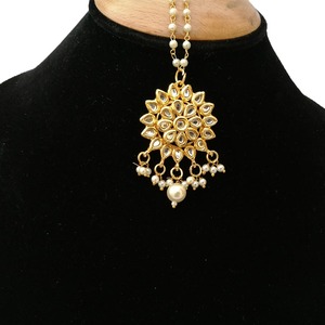 Tocado Étnico Royal Head de Aleación de Zinc Maangtikka para Mujer - Boda, Novia, Día de San Valentín, Aniversario, Despedida de Soltera - Product Image 3