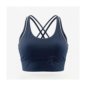 Custom Fashionable Sexy Mesh Design Women Bra Breathable Female Underwear Fitness Seamless Tank High Support Bra - Product Image 2