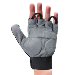 Customized Design Synthetic Leather Wheelchair Cycling Gloves Adjustable Wrist Half Finger Gel <b>Padded</b> Safety Gloves Gym Sports - Product Image 2