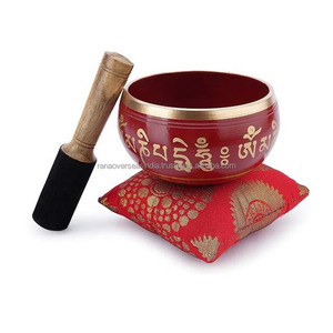 ชามร้องเพลงทำจากทองเหลืองทำด้วยมือที่เหนือกว่าเหมาะสำหรับการพักผ่อนและการรักษาเสียงมาพร้อมกับค้อนและเบาะราคาไม่แพง - Product Image 1