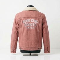 Nouvelle veste en jean sherpa pour homme, 100% coton, col montant, logo sur le devant, à capuche, chaude, pour l'hiver, style décontracté