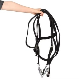 Thickened Horse Halters Comfortable Adjustable Strap Horse Bridle <b>Headband</b> Three Colors Heavy Duty Horse Bridle Training Rope - Product Image 1
