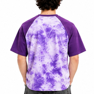 T-shirt Raglan Tie-Dye pour Homme 100% Coton Coupe Décontractée Manches Courtes Imprimé Graphique Mode Urbaine Fournisseurs en Gros Personnalisés EAZWEARS - Product Image 5
