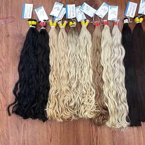 Wholesale Top Selling Raw Vietnamese Colored Bulk Human <b>Hair</b> Extensions Double Drawn Virgin <b>Hair</b> for <b>Braiding</b> <b>Soft</b> <b>Silky</b> Cuticle - Product Image 6