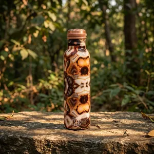 Bouteille d'eau en cuivre pour adultes, bouteille en cuivre pour l'école, le collège, le camping, la salle de sport, les pique-niques en plein air - Product Image 2